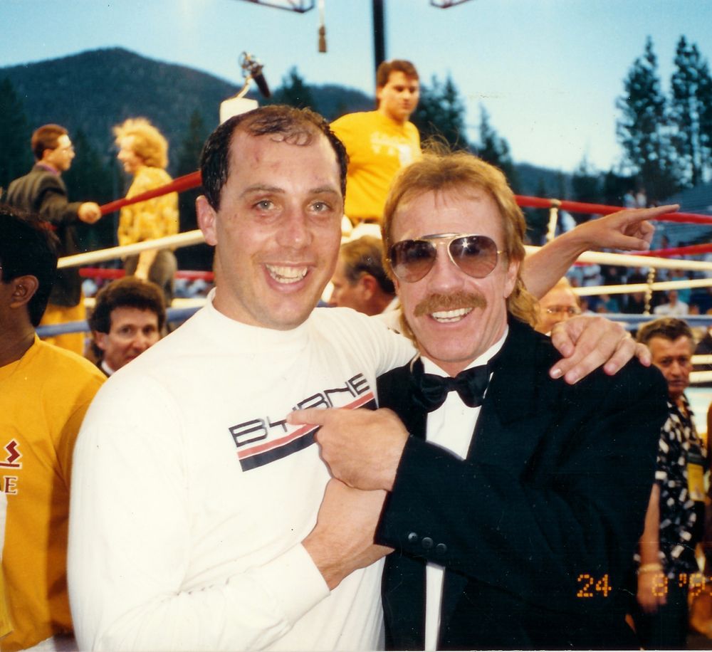 Sergio Batarelli with Chuck Norris
